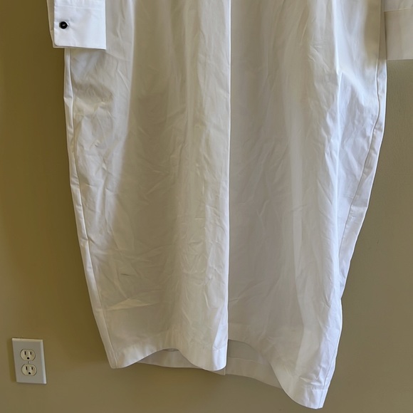 Jil Sander Dress Heavy Organic Cotton Poplin Size 2 White New With Tags - Picture 5 of 15